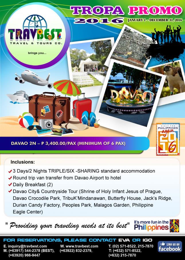 Davao Tour Package (3d2n)